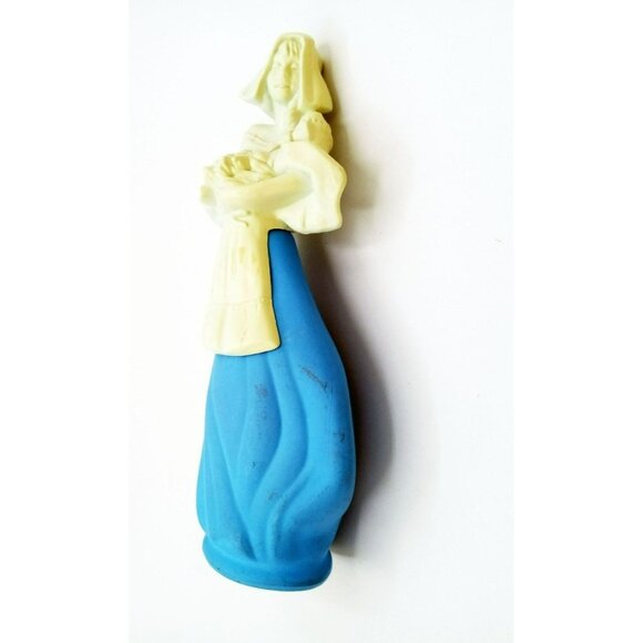 Avon Dutch Woman Figurine Holding Flowers Somewhere Cologne Bottle Vintage 7 In - Picture 1 of 14